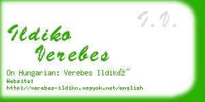 ildiko verebes business card